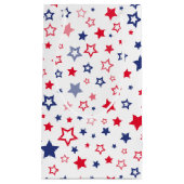 rood wit blauw Patriottisch sterrenpatroon Klein Cadeauzakje (Voorkant)