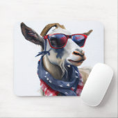 ROOD WIT BLAUW PATRIOTTISCH WATERVERF GEIT MUISMAT (Met muis)