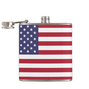 Rood Wit & Blauw Patriottische Amerikaanse Vlag Heupfles