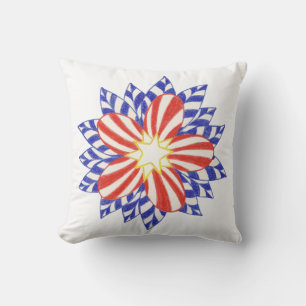 Rood Wit Blauw Patriottische Bloem Kussens