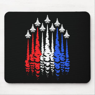 Rood Wit Blauw Patriottische Jets Usa Vlag Mannen Muismat