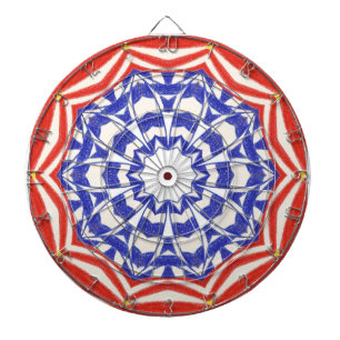 Rood Wit Blauw Patriottische Kaleidoscoop Dart Boa Dartbord