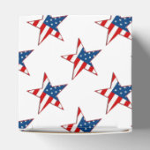 Rood Wit & Blauw Patriottische Sterren Hart Favor  Bedankdoosjes (Bovenkant)