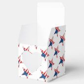 Rood Wit & Blauw Patriottische Sterren Hart Favor  Bedankdoosjes (Geopend)