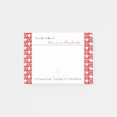 Rood Wit Blauw Patriottische Sterren Patroon Monog Post-it® Notes (Voorkant)