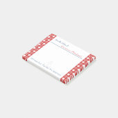 Rood Wit Blauw Patriottische Sterren Patroon Monog Post-it® Notes (Schuin)