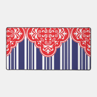 Rood, Wit, Blauw Patroon Decoratieve Bureaumat