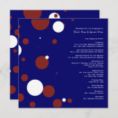 Rood, wit, blauw poka-weddenschap programma (Voorkant / Achterkant)