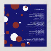 Rood, wit, blauw poka-weddenschap programma (Achterkant)