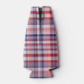 Rood, wit, blauw preppy Madras Pset Flesjeskoeler (Achterkant)