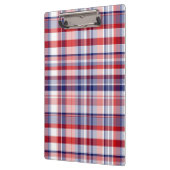 Rood, wit, blauw preppy Madras Pset Klembord (Links)