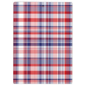 Rood, wit, blauw preppy Madras Pset Klembord (Achterkant)