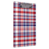 Rood, wit, blauw preppy Madras Pset Klembord (Rechts)