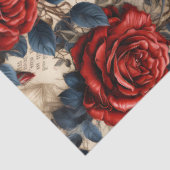 Rood Wit & Blauw Rozen  Geïnspireerd Decoupage Tissuepapier (Detail)