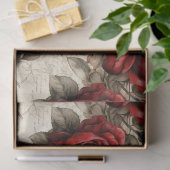 Rood Wit & Blauw Rozen  Geïnspireerd Decoupage Tissuepapier (Geschenk)