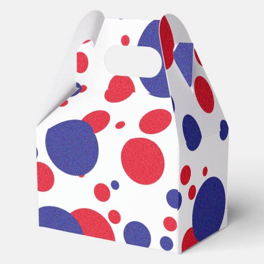 Rood Wit Blauw Shimmer Trump Enorme Party Bedankdoosjes (Achterkant)