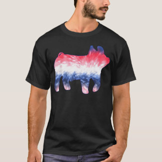 Rood Wit Blauw Show Varken Tie Dye 4 Juli Varken T-shirt