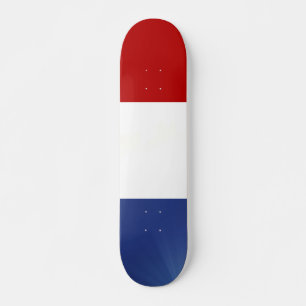 Rood wit blauw skateboard