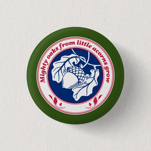  rood wit blauw spreekwoord eiken eik Button (Voorkant)