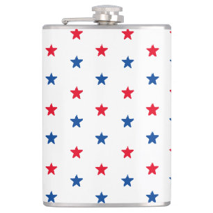 Rood wit blauw sterren Amerikaans patriottisch pat Heupfles