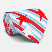 Rood Wit Blauw Sterren Strepen Stropdas (Opgerold)