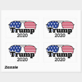 Rood Wit Blauw Trump 2020 Rechthoekige Sticker (Vel)