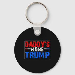 Rood Wit Blauw Trump Daddys Home Trump Patriotic 4 Sleutelhanger