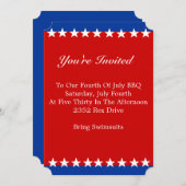 Rood, Wit & Blauw Uitnodiging (Voorkant / Achterkant)