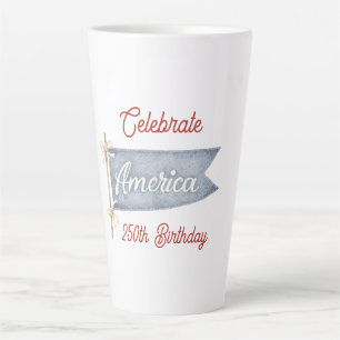 Rood Wit Blauw Vier Juli Latte Mok