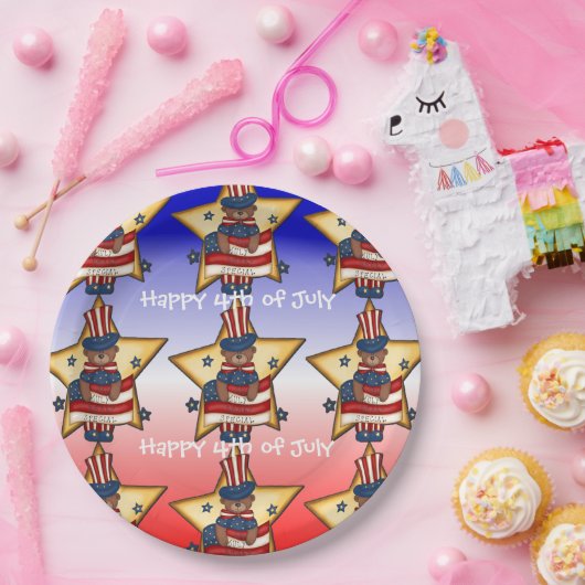 Rood wit & blauw Vierde Bord Beer document juli (Feest)