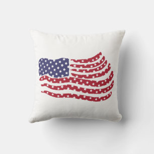 Rood wit blauw Vlag Design Square Sierkussen