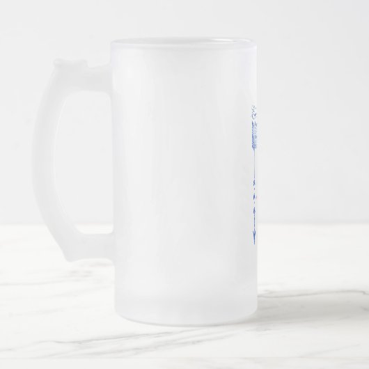Rood, wit, blauw, vlag, sterren, pijlen, 4 juli matglas bierpul (Links)
