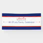 Rood, wit, blauw, vlag, sterren, pijlen, 4 juli spandoek (Horizontaal)