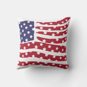 Rood Wit Blauw Vlagontwerp Vierkante Worp Kussen
