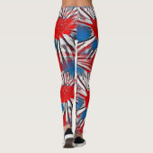 Rood Wit Blauw Vuurwerk Leggings (Achterkant)