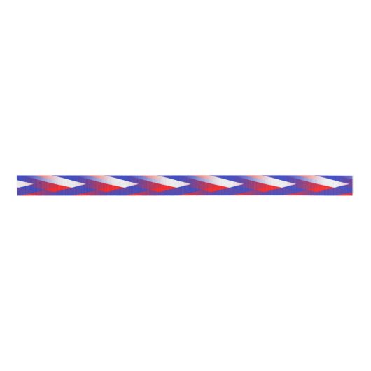 Rood, wit, blauw Weave Grosgrain lint (Voorkant)