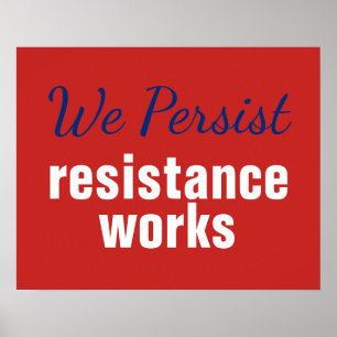 Rood wit blauw Wij houden ons verzet tegen protest Poster