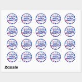 Rood Wit Blauw Zwembad Party Envelope Seal Ronde Sticker (Vel)