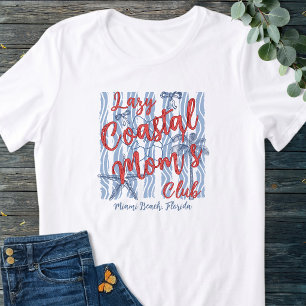 Rood Wit & Blauwe Luie Kust Moeder Club Strand Lev Tri-Blend Shirt
