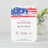 Rood Wit & Blauwe Spat Amerikaanse Vlag Kaart (Staand voorkant)