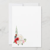 Rood wit bloemendiner en Drinken 70e verjaardag Kaart (Achterkant)