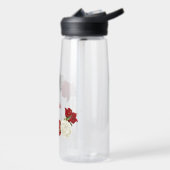 Rood wit bloemengroen waterfles (Links)