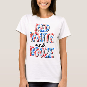 Rood Wit & Booze Patriottisch T-shirt