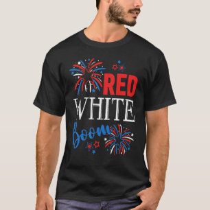 Rood Wit & Boozy 4th van Juli Feest Drink 4 T-shirt
