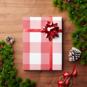 Rood & Wit Buffalo Plaid Verpakkingspapier Cadeaupapier