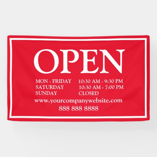 Rood Wit Business Open Planning Website Banner (Horizontaal)