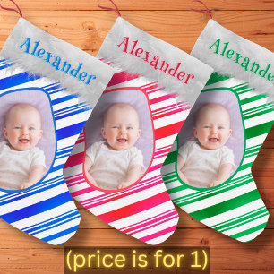 Rood Wit Candy Cane Patroon Klassiek Kerstplezier Kleine Kerstsok