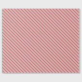 Rood & Wit Candy Cane Stripes (kleinschalig) Cadeaupapier (Vlak)