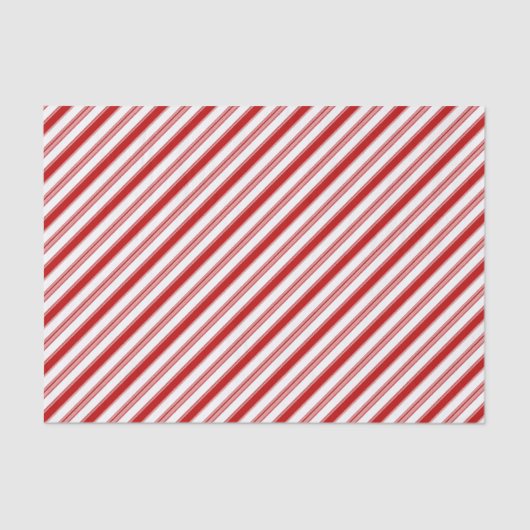Rood & Wit Candy Cane Stripes (op grote schaal) Tissuepapier (Voorkant)