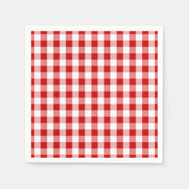 Rood & Wit Cheques Gingham Plaid - Country Rustic Servet